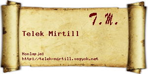 Telek Mirtill névjegykártya